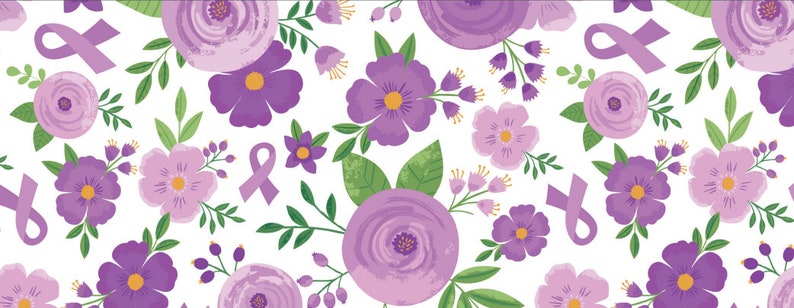 Strength in Lavender Fabric White Floral quilt cotton sewing material, Listed by the Yard and Half Yard continuous cut, Riley Blake Designs image 3