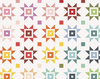 Star Hugs Quilt Pattern by Poppie Cotton, fat quarter friendly, sewing instructions booklet