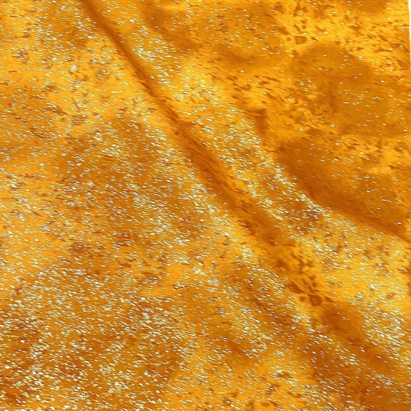 Fairy Frost Fabric Garland Gold Glitter quilting cotton sewing material by the yard and half-yard