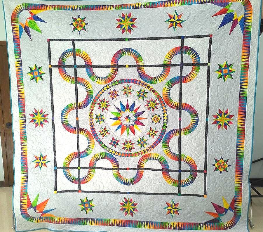 Quilt Patterns, Becolourful Midnight Stars Quilting Pattern by ...