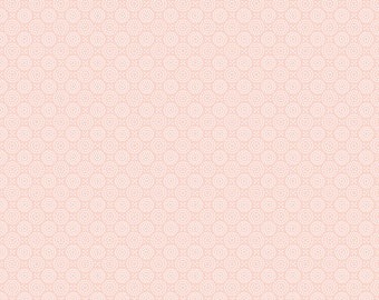 At First Sight Fabric Blush Circles quilt cotton sewing material, Listed by the Half Yard continuous cut, Dani Mogstad for Riley Blake