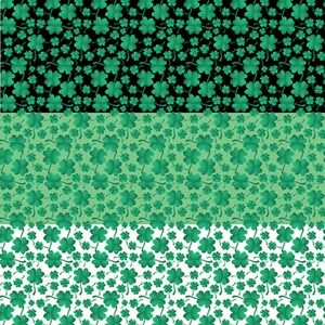 Luck of the Gnomes Mini Clovers Quilting Cotton, Shamrock Print Fabric by the Yard, Andi Metz Benartex St Patrick's Day Sewing Material