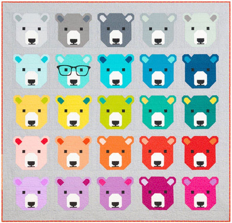 Bjorn Bear Quilt Pattern by Elizabeth Hartman from Oh Fransson Quilts quilt and pillow pattern