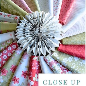 Paquete de retazos de tela precortados de algodón Elizabeth para patchwork, tela floral para coser, 21 retazos. imagen 4
