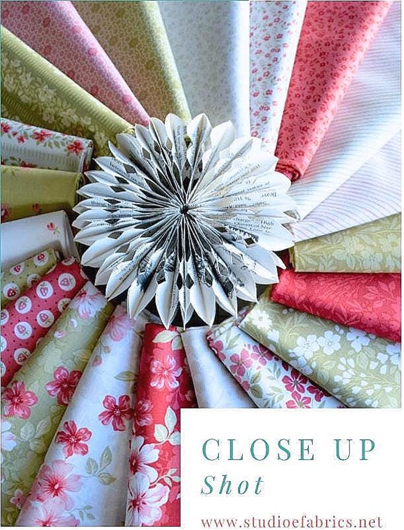 Paquete de retazos de tela precortados de algodón Elizabeth para patchwork, tela floral para coser, 21 retazos. imagen 4