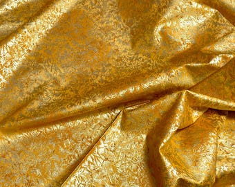 Fairy Frost Fabric Amber Metallic quilting cotton sewing material by the yard and half-yard