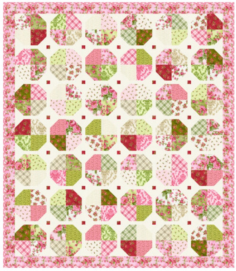 Flowerhouse Fabric Bouquet of Roses Blossom Sprigs quilt cotton sewing material, Listed by Yard and Half Yard continuous cut, Debbie Beaves image 8