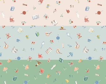 Little Women Fabric Gifts quilting cotton sewing material by the yard and half-yard, Jill Howarth