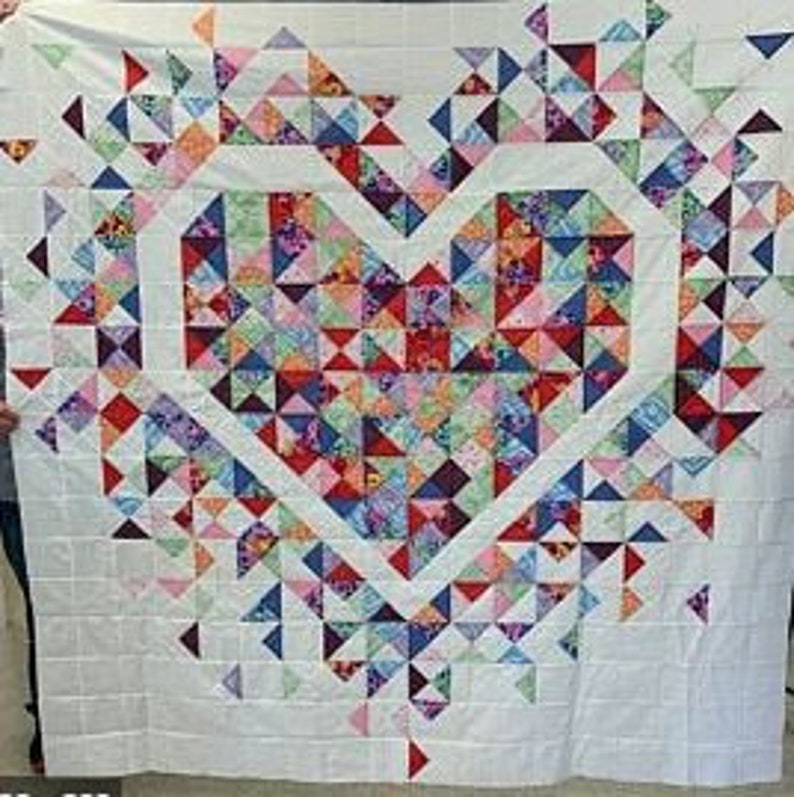 Exploding Heart Quilt Pattern by Slice of Pi Quilts Paper Etsy
