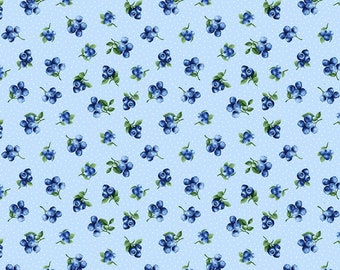 Blueberry Delight Fabric Sky Pin Dots quilt cotton sewing material, Listed by the Yard and Half Yard continuous cut, Timeless Treasures