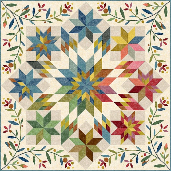 Juliet Quilt Pattern by Edyta Sitar for Laundry Basket Quilts, printed quilting and sewing instruction color booklet not a pdf, LBQ-1675-P