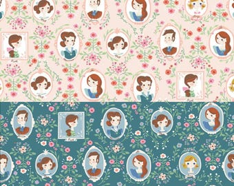 Little Women Fabric Cameo quilt cotton sewing material by the yard and half-yard