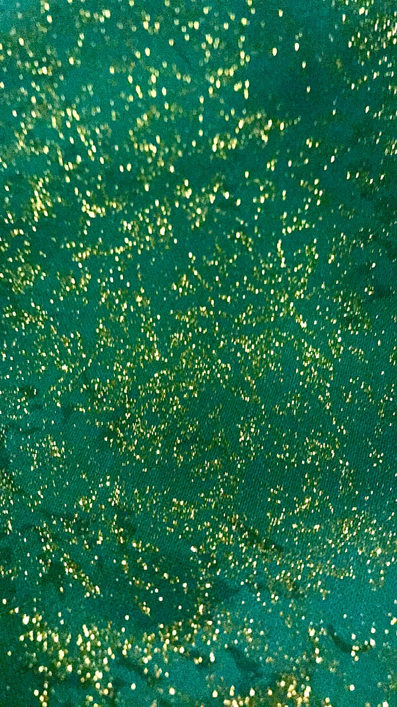 Fairy Frost Fabric Evergreen Gold Glitter quilt cotton sewing material, Listed by the Yard and Half Yard continuous cut, Michael Miller image 5