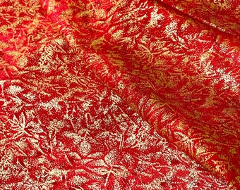 Fairy Frost Fabric Cherry Pearlized Metallic quilt cotton sewing material by the yard and half-yard