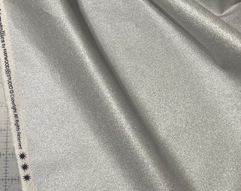 Metallic Fabric, Starlight Metallics Silver quilting cotton fabric by the yard and half-yard, Maywood sewing material