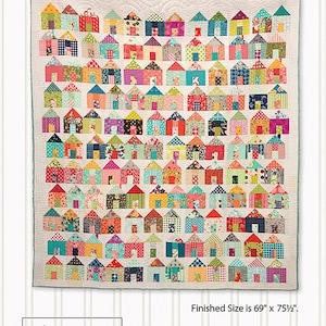 Village Quilt Pattern Jumble A Charm Pack Mashup by Carrie Nelson for Miss Rosies Quilt Co, quilting and sewing instructions pattern booklet