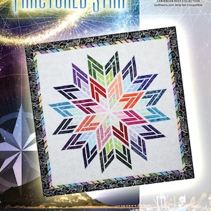 Fractured Star Quilt Pattern from Quiltworx by Judy Niemeyer Quilting for Timeless Treasures, includes foundation papers