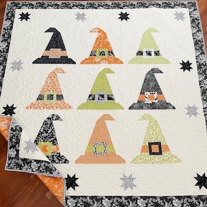 Bewitched Quilt Pattern by Margot Languedoc Designs for The Pattern Basket, Witch Hat Sewing and Quilting Instruction Booklet