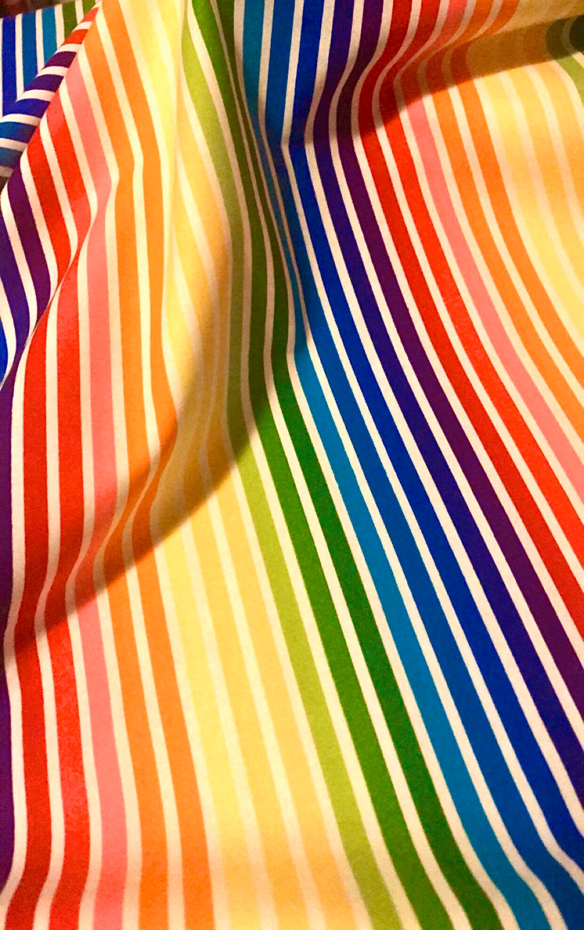 Rainbow Stripe Fabric Bright Stripe Remix Fabric by Ann Kelle Etsy
