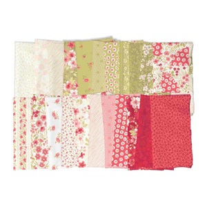 Paquete de retazos de tela precortados de algodón Elizabeth para patchwork, tela floral para coser, 21 retazos. imagen 2