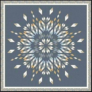 Quiltworx Quilt Pattern Chantilly Star Quilt by Brad and Judy Niemeyer, includes foundation papers