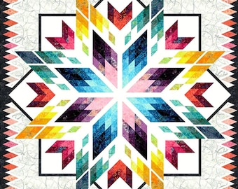 Quilt Pattern Quiltworx Sparkle by Brad and Judy Niemeyer, includes foundation papers