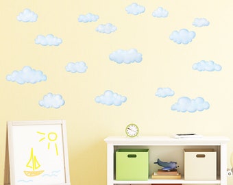 Decowall DW-1702 Clouds Wall Stickers