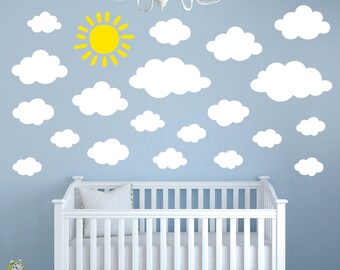 DECOWALL DS-8054 White Cloud Wall stickers