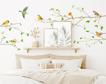 DECOWALL SG-2111 Vogel auf Ast Wandsticker