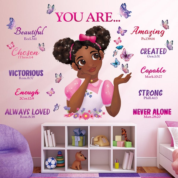 DECOWALL SG2-2315 Black Girl Magic Wall Stickers