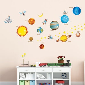 Decowall DW-1307 Planets in the Space Wall Stickers