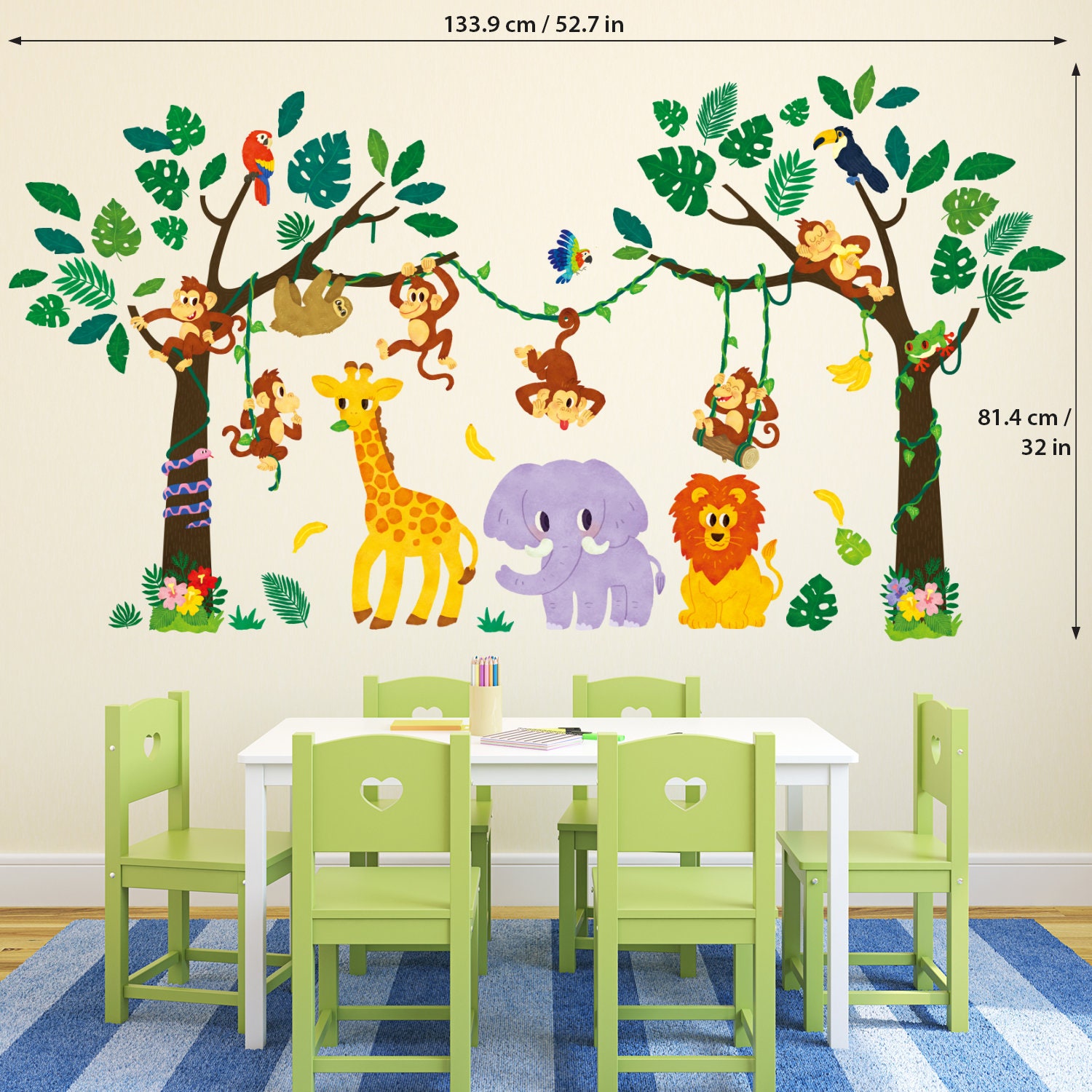 DECOWALL SG2-2418 Adesivi Murali Con Simpatici Animali E - Foto 10