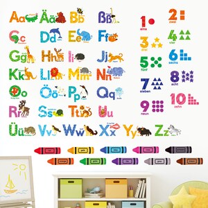 : DECOWALL DS9-8056 Numbers Crayons Weather And Shape Wall...