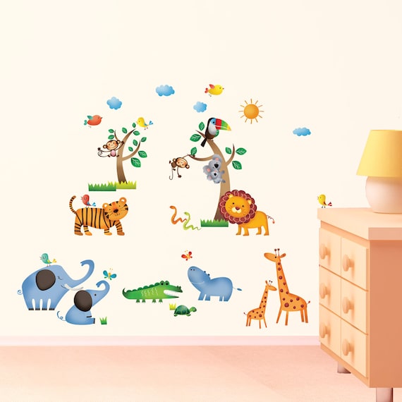 Decowall DW1206 Jungle Wall Stickers Etsy