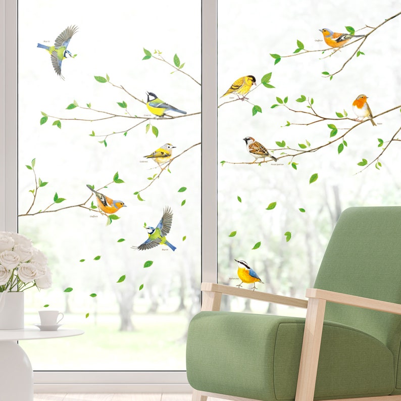 DECOWALL SG-2111 Bird on Tree Branch Wall Stickers image 4