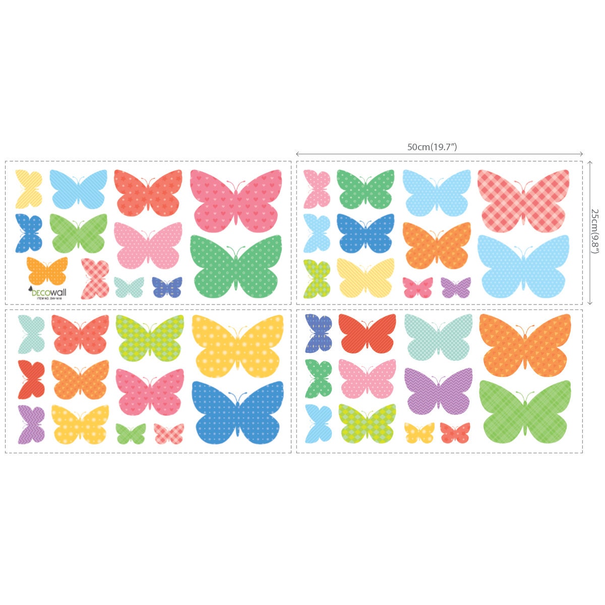 Decowall DW1613 Sweet Butterflies Wall Stickers Etsy