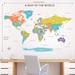 DECOWALL DL3-2302 Colourful World Map Wall Stickers - Etsy