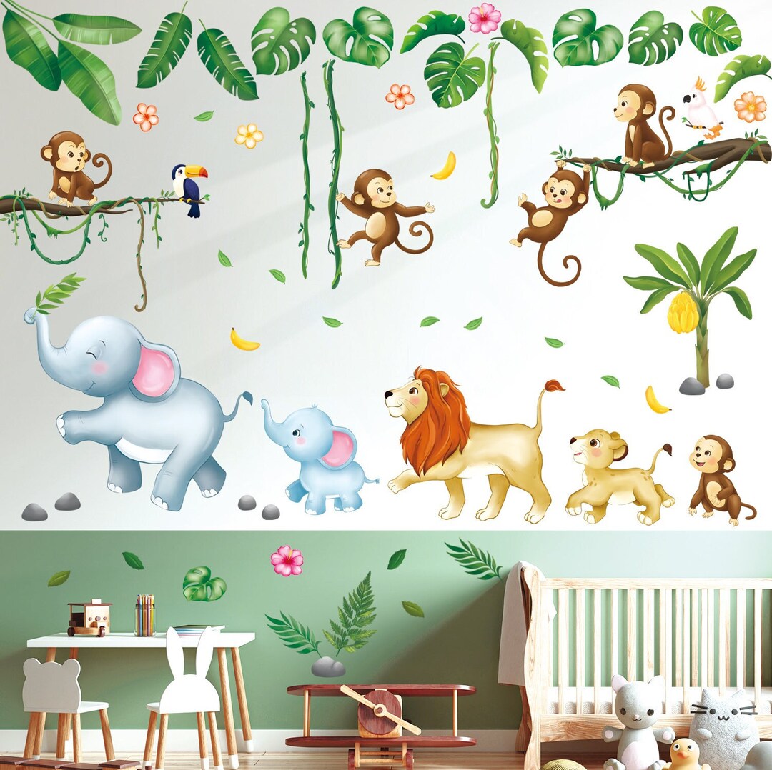 DECOWALL SG3-2311 Marching Jungle Animals Wall Stickers - Etsy