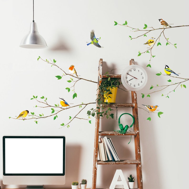DECOWALL SG-2111 Bird on Tree Branch Wall Stickers image 3