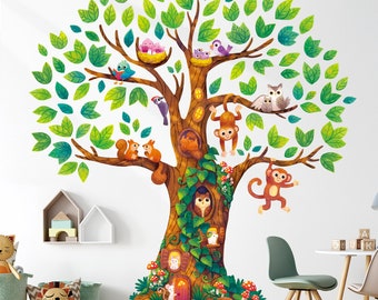 DECOWALL DL4-2303 Giant Woodland Tree Wall Stickers