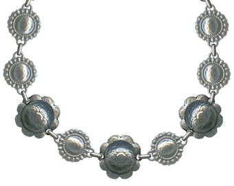 Bohemian Cowgirl Flower Concho Necklace-Southwest Necklace-Southwest Jewelry