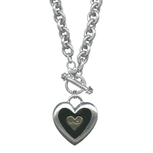 Spicy Mystery Heart Toggle Bracelet - Heart Charm Bracelet - Retro Charm Bracelet