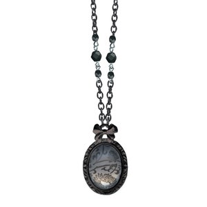 Floral Lace Victorian Oval Frame Necklace/Gothic/New Romantic Style