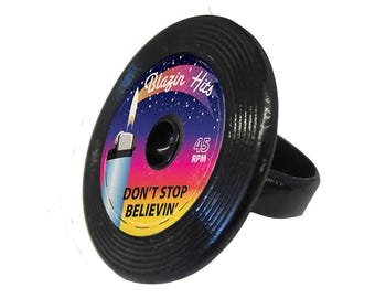 Blazin Hits Retro Record Ring | Made in USA