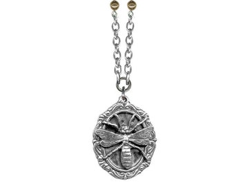 Collana ciondolo fascino vespa, stile gotico, gioielli insetto