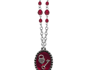 Shadow Box Lock and Key Pendant Necklace - Made in USA