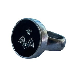 Shadow Box Bat Ring, Vampire, Gothic, Novelty Ring
