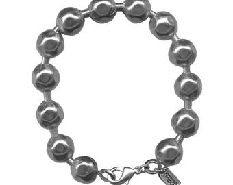 Stainless Steel Ball Chain Bracelet – Modern Unisex Bracelet with Lobster Clasp, Made in USA