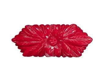 Floral Retrolite Barrette - Vintage Style Hair - Hand Crafted Hair Accessories