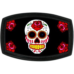 Hebilla de cinturón con calavera de azúcar rosa, hebilla de cinturón con calavera de azúcar, hebilla de cinturón del Día de los Muertos, hebilla de cinturón del Día de los Muertos, BKL124